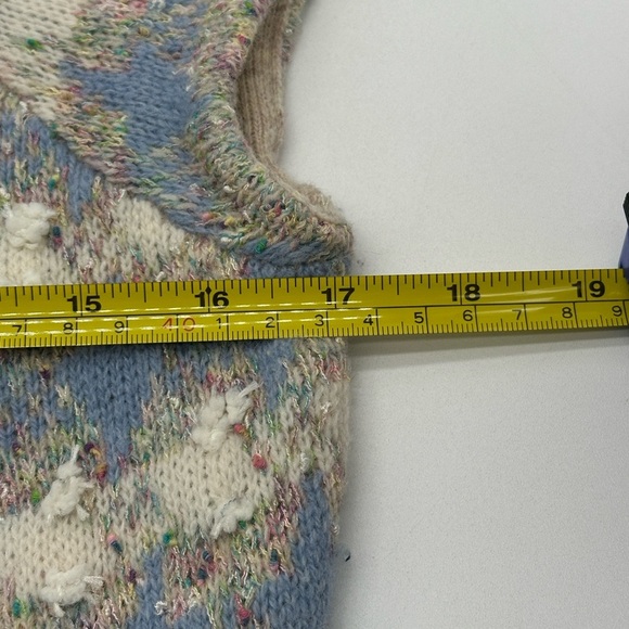 Charlie & Robin Med Anthropologie Blue Wool Blend Snap Button Up Knit cardigan - Picture 9 of 10